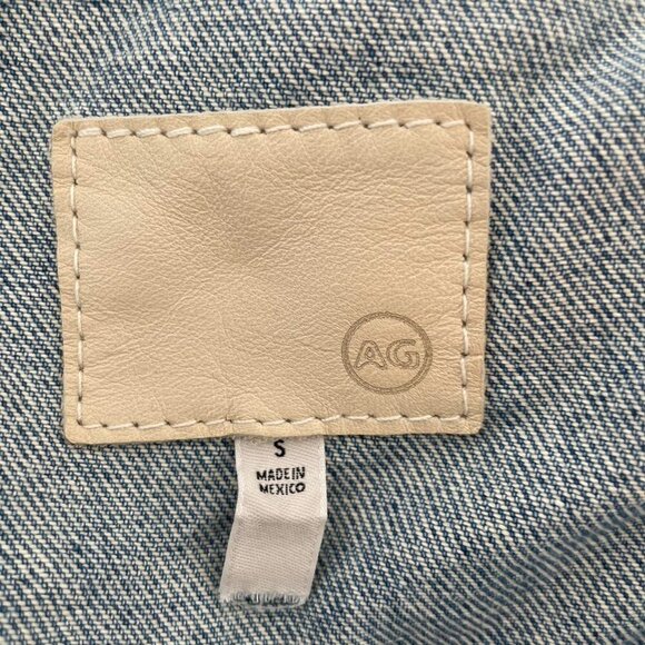 Ag Womens Collarless Cropped Denim Jacket | Women’s Size Small - Picture 4 of 4